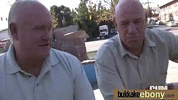 Ebony gangbanged interracial 20