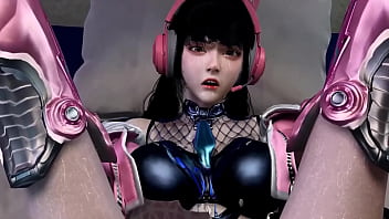 3d cute cosplay slut wearing sexy lingerie got her wet pussy fucked so hard