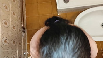 Hot stepmom milf tricked and now she takes cum in mouth then swallowing huge load