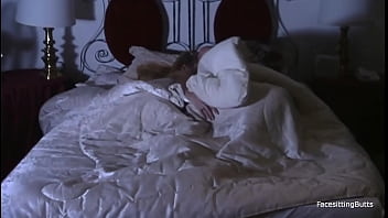 Bride performs a footjob on the groom and slaps