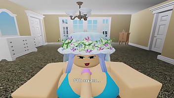 Roblox girl sucks big step bros dick after little sis sees it