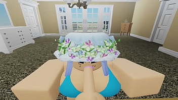 Roblox girl sucks big step bros dick after little sis sees it