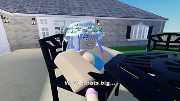 Roblox girl sucks big step bros dick after little sis sees it