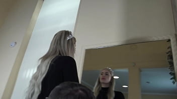 French princess slapping & spitting mirror humiliation