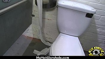 Sexy ebony enjoying gloryhole 13