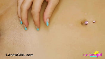 Pretty teen blonde naked close up