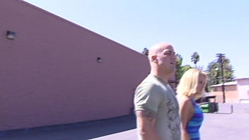 Blonde porn babe with big fake tits tyann mason gets coated in cum