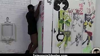 Busty blonde fucks and sucks a huge black monster cock 1