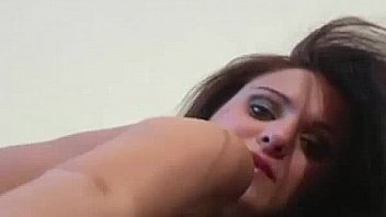 Nylon loving babe getting herself horny