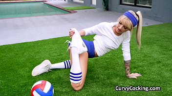 Post volleyball dicking with the trainer