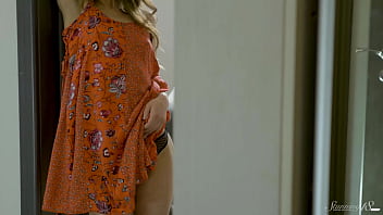 Gorgeous angel hanka d's drilling her tight pussy with a huge toy