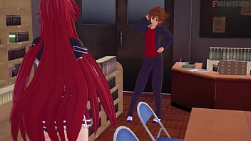 Hs dxd ntr madness 2 rias & akeno get fucked in the library trailer full 1hr movie on sheer & fantasyking3
