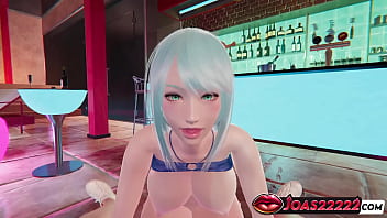 Animation of huge boobs aqua pool enjoy handjob for huge cock tongue only glans lick hard deepthroat mouth fuck cum a lot of sperm in honey select 2