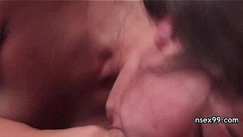 Big breated horny milf's bedroom seduction