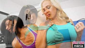Fit lesbians nikki knightly & angel allwood work out after sex