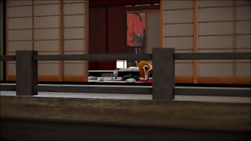 Naruto visitando a la vieja tusnade