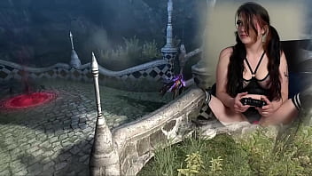 Lovense connected gaming sexy bimbo plays bayonetta episode 3