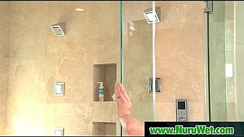 Nuru massage asian banged after blowjob in the bath 01
