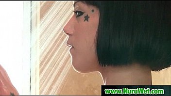 Nuru massage asian banged after blowjob in the bath 01