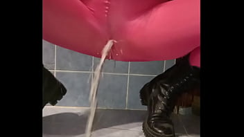 Pissing through pink pants just gets me off
