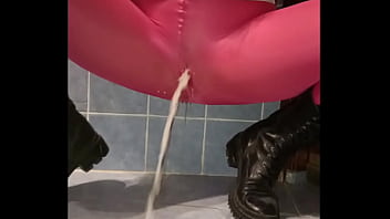 Pissing through pink pants just gets me off