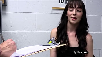 Dark haired suspect fucked for stealing