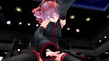 Red hair girl with no panties riding mmd by bobbeeps