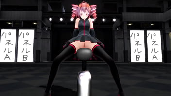 Red hair girl with no panties riding mmd by bobbeeps