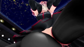 Red hair girl with no panties riding mmd by bobbeeps