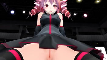 Red hair girl with no panties riding mmd by bobbeeps