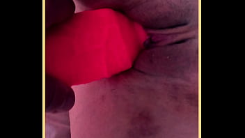 Big toy fun for this wifes shaves pussy