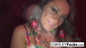 Busty brunette gets banged for the holidays