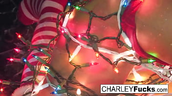 Busty brunette gets banged for the holidays