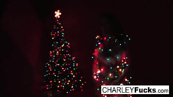 Busty brunette gets banged for the holidays