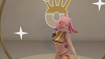 Vtuber strips & dances to kpop mmd