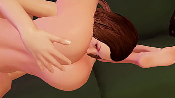 House party lesbian eating each other