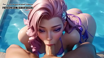 Lol seraphine hentai fantasy fucked in the pool