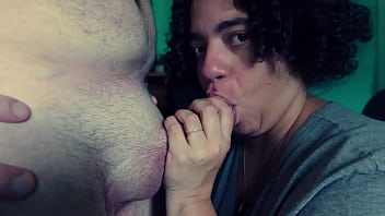 Step mom interrupted giving bj