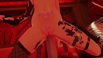 Vtuber does hot and heavy masturbation with a dildo