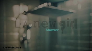 Cute blonde enjoys a sensual bath