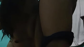 Beautiful brunette with a nice big ass riding reverse cowgirl