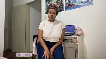 Stepmom farts in tight jeans and makes him cum joi