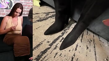 Alisha is trying on a simple zip halter and i take a peek inside