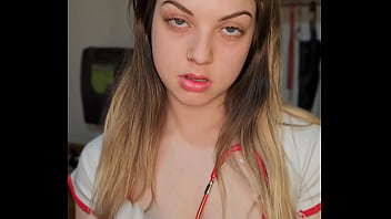 Naughty nurse extract your cum on her latex gloves