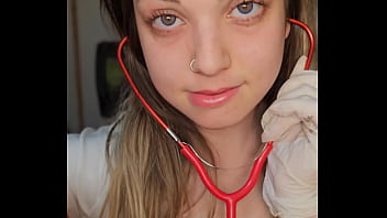 Naughty nurse extract your cum on her latex gloves