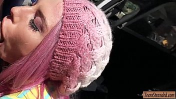 Nasty teen aidra fox banged by stranger at countryside