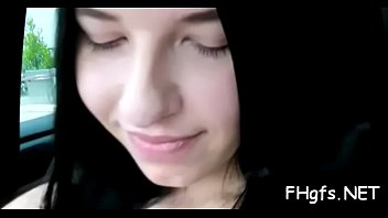 Delicious barely legal babe doggy style banging