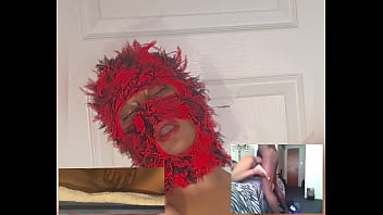 Reaction video ebony squirt while watching xvideos eye rolling orgasms