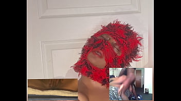 Reaction video ebony squirt while watching xvideos eye rolling orgasms