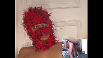 Reaction video ebony squirt while watching xvideos eye rolling orgasms